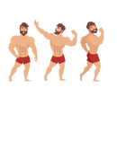 3 Hunk Pose Hoodie