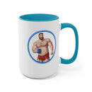 Coffee Bear - Two-Tone Coffee Mugs, 15oz