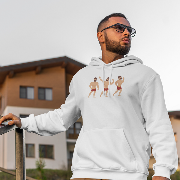 3 Hunk Pose Hoodie